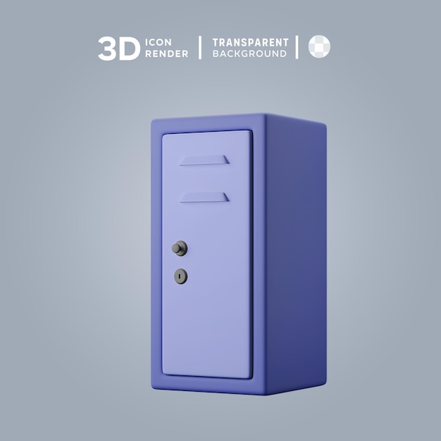 PSD 3d icon locker illustration