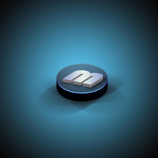 PSD sfondo gradiente del logo dell'icona 3d