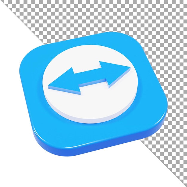 3d icon logo team viewer minimalist isometric