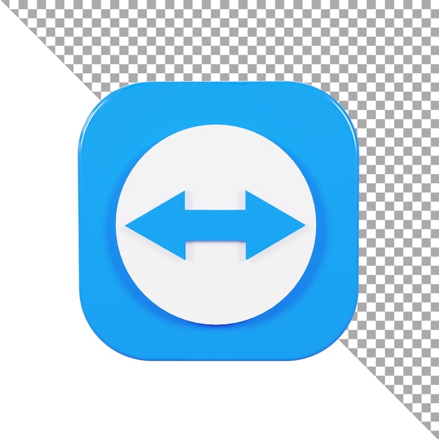 3d icon logo team viewer minimalist