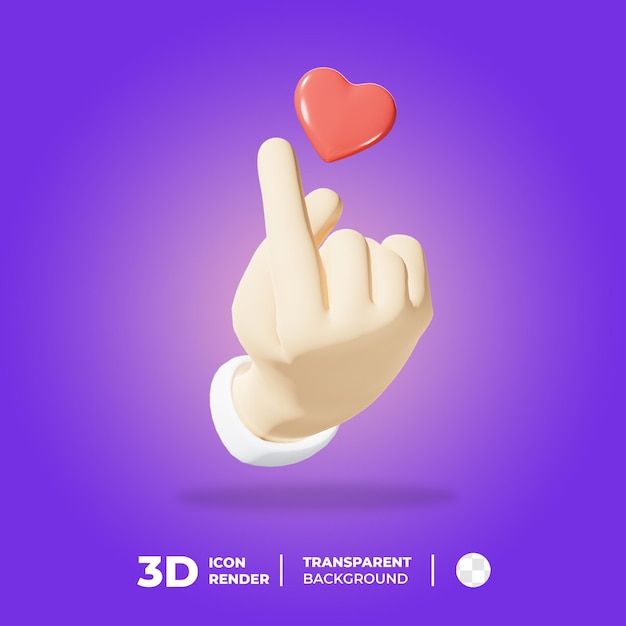 PSD 3d icon love sign