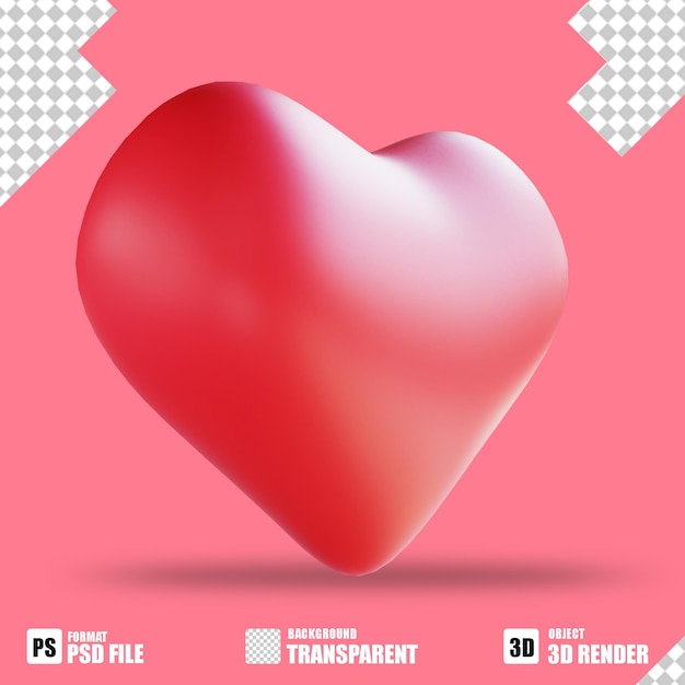 3D icon love suitable for valentine's day