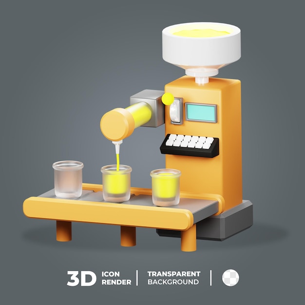 PSD 3d icon manufacture filling machine