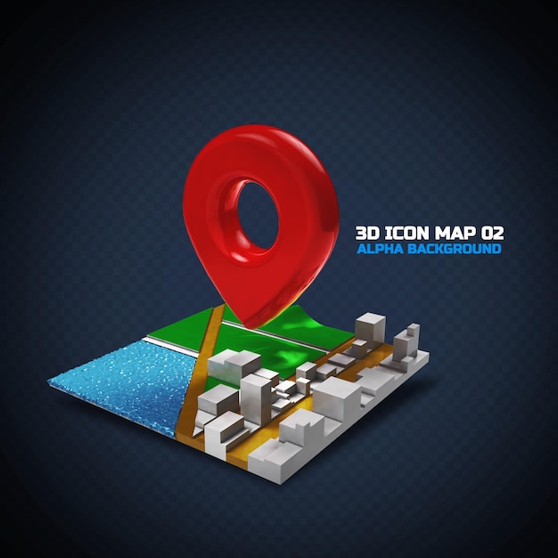3D Icon Map 02