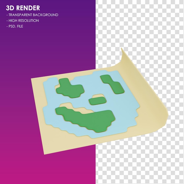 PSD mappa delle icone 3d