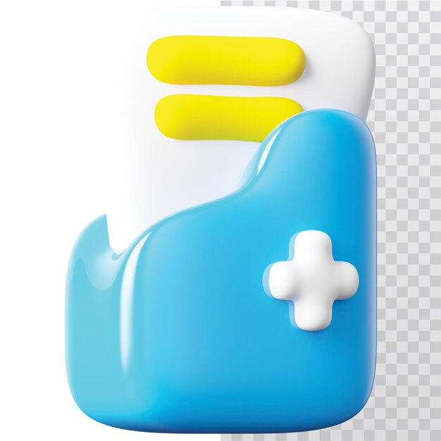 3d icon medical file illustration