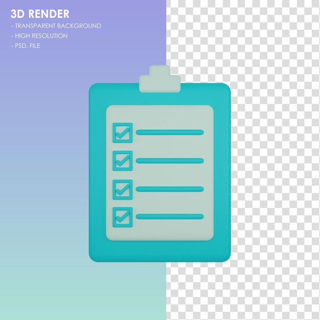 PSD 3d icon medical report