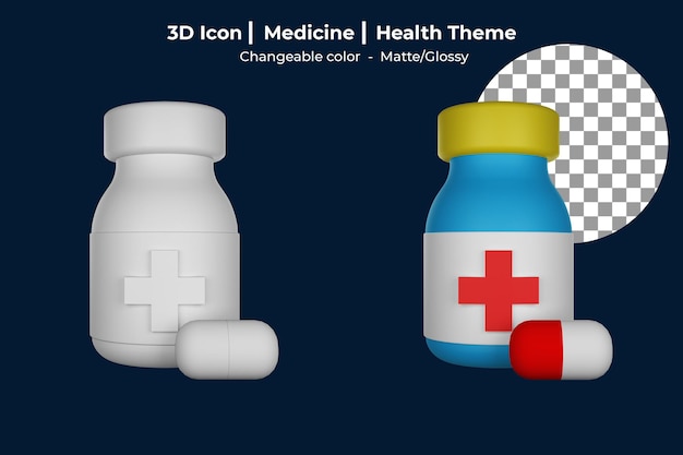 3D Icon 醫藥瓶子