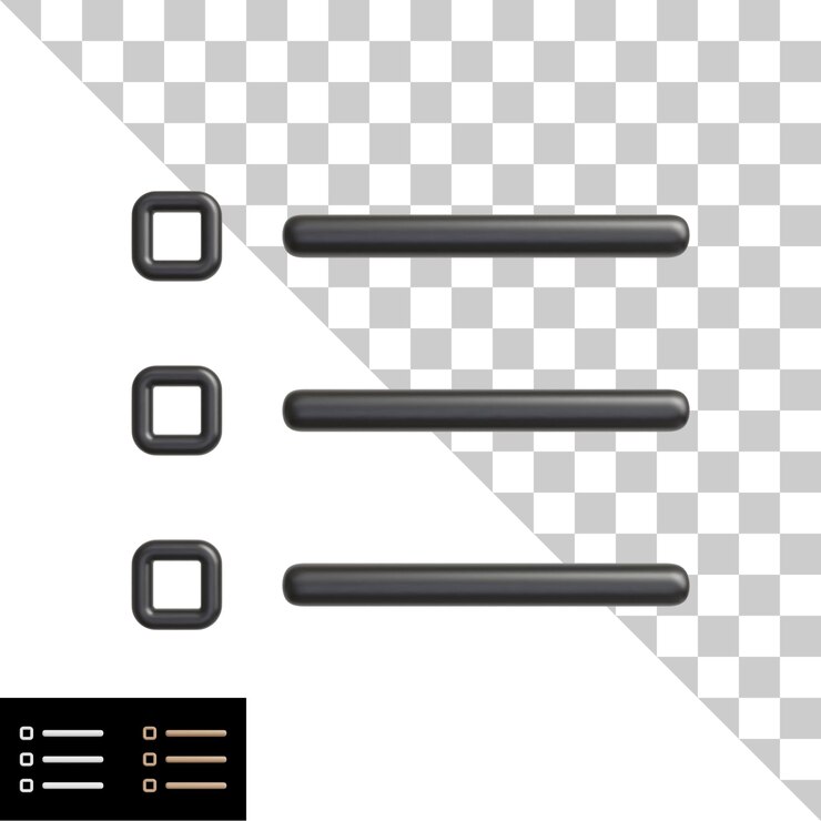 PSD 3d icon menu with variation