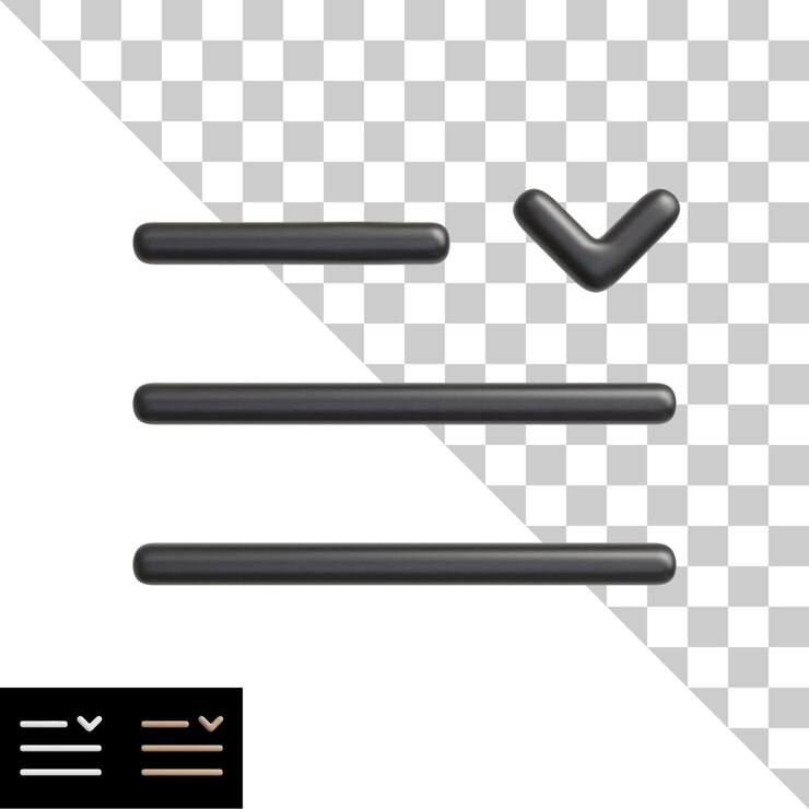 PSD 3d icon menu with variation