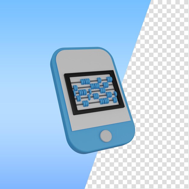PSD 3dアイコンモバイルとそろばん