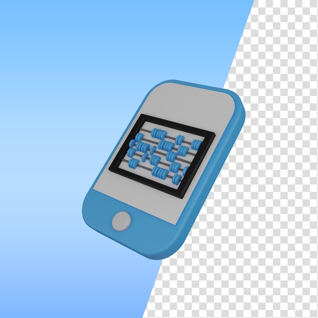 PSD 3dアイコンモバイルとそろばん