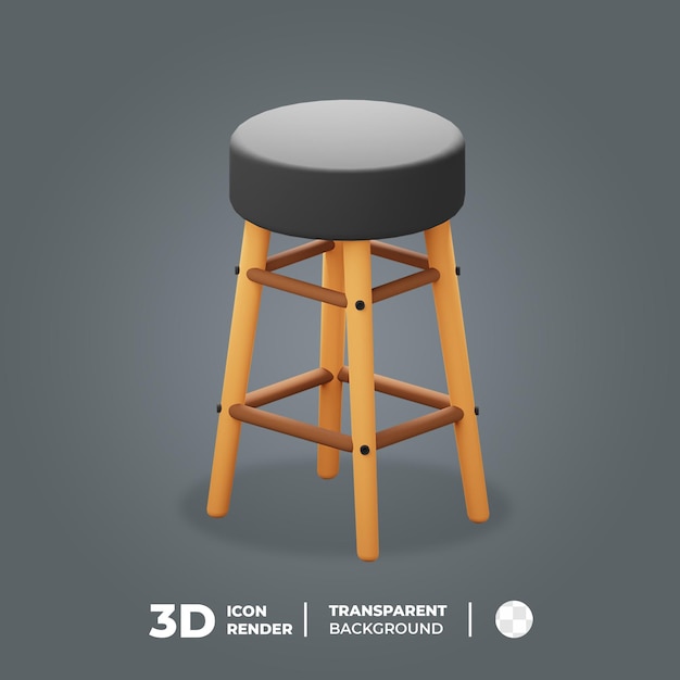 3D アイコンのモダンな椅子