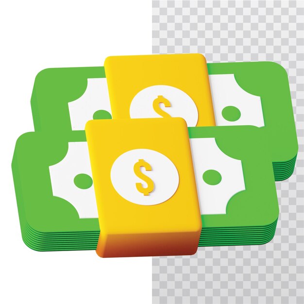PSD 3d icon money illustration