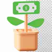 PSD 3d icon money illustration