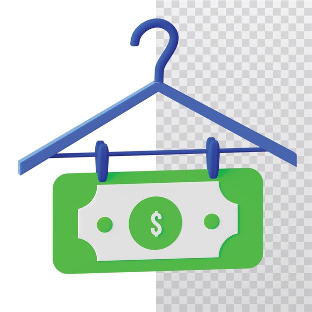 PSD 3d icon money illustration