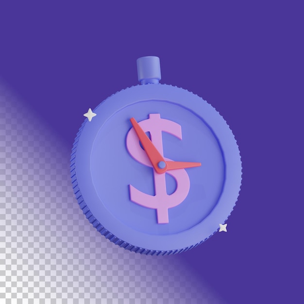 PSD 3d icon money time