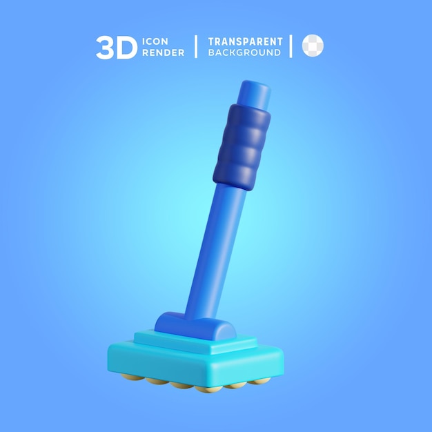 PSD illustrazione 3d dell'icona della spazzola