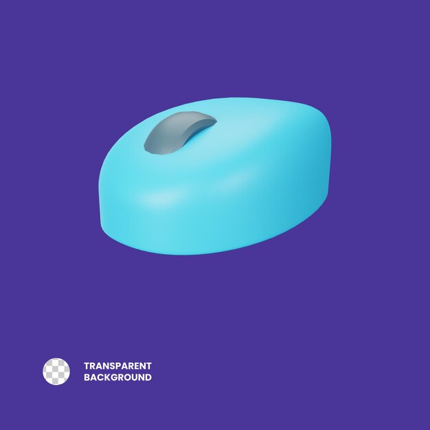 3d icon mouse isolated on the transparent background