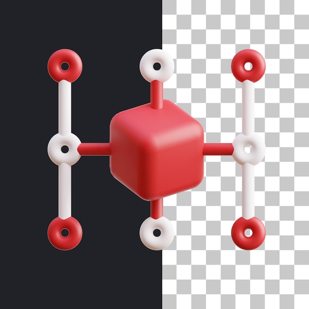 Metaverso di rete di icone 3d