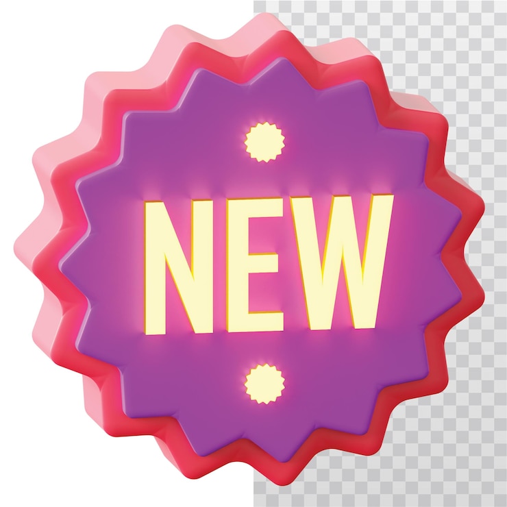 PSD 3d-икона новая иллюстрация наклейки
