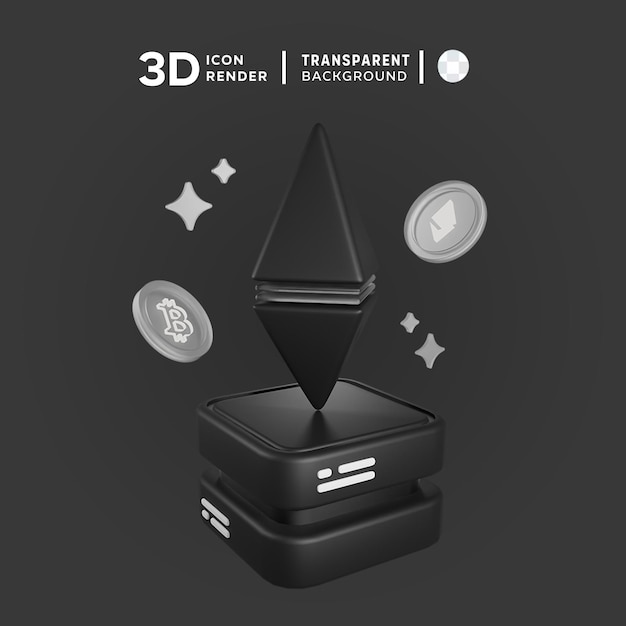 PSD 3d icon nft machine illustration