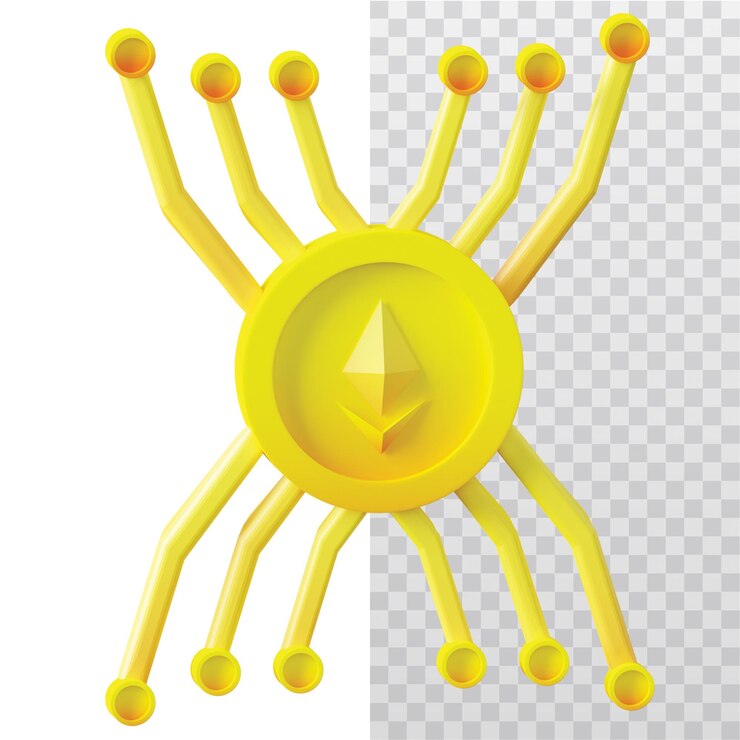 PSD 3d icon nft network illustration