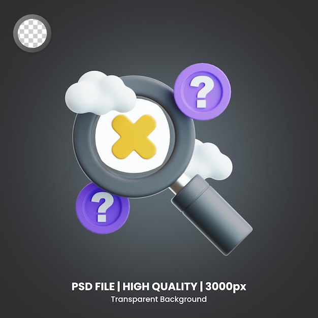 PSD 3d icon no search