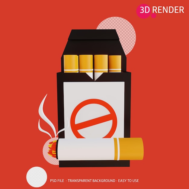 3d icon no smoking