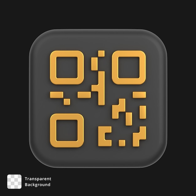 3d icon of a barcode sign
