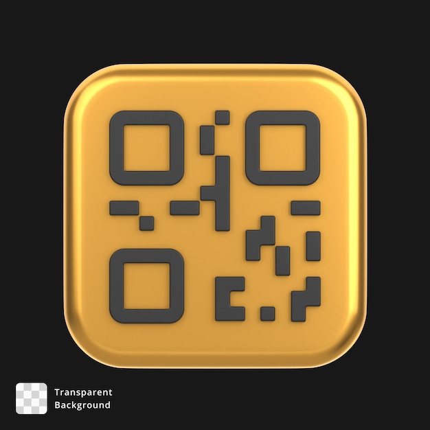3d icon of a barcode sign