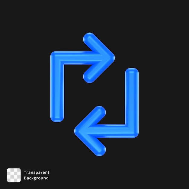 3d icon of a blue arrow