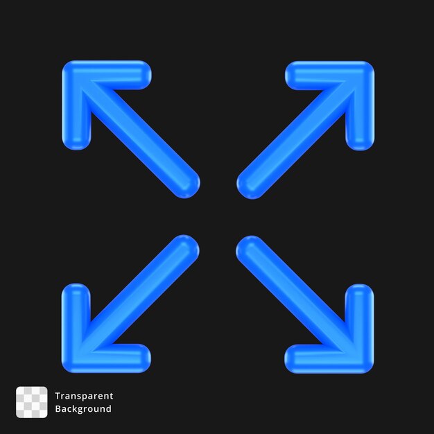 3d icon of a blue arrow