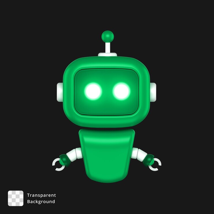 PSD 3d icon of a cute blue robot