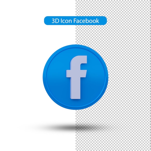 PSD facebook 렌더링의 3d 아이콘