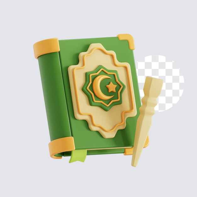 3D icon of Islamic bible