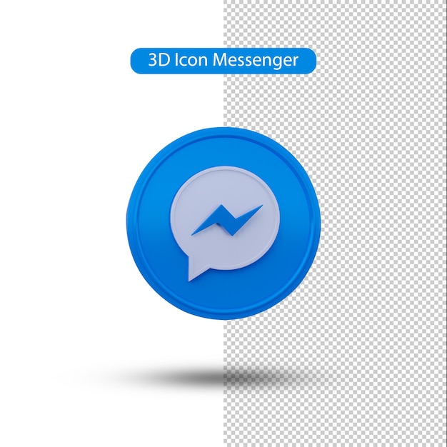 3d icon of messenger render