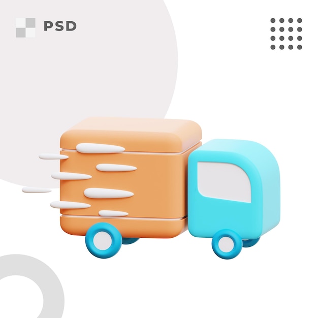 PSD 3d значок доставки