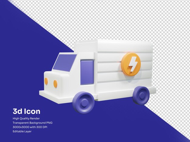 3d icon of trucks that navigating logistic efficiently