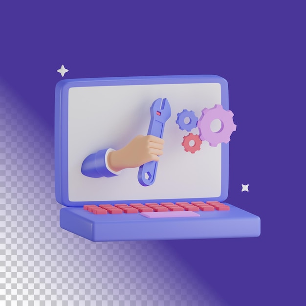 PSD 3d icon online help service