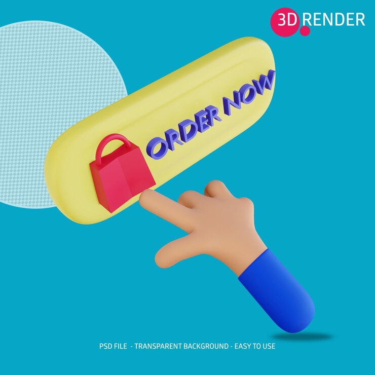 PSD 3d icon order now