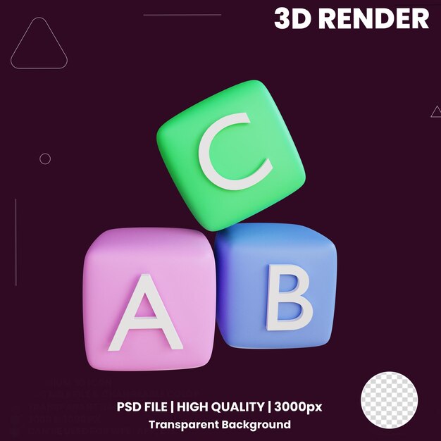 3d icon pack writing and learning tools