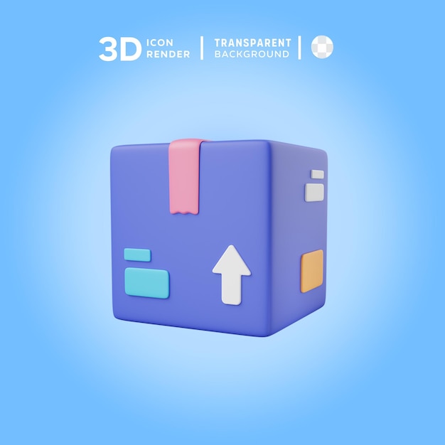 PSD 3d 아이콘 패키지 박스 일러스트