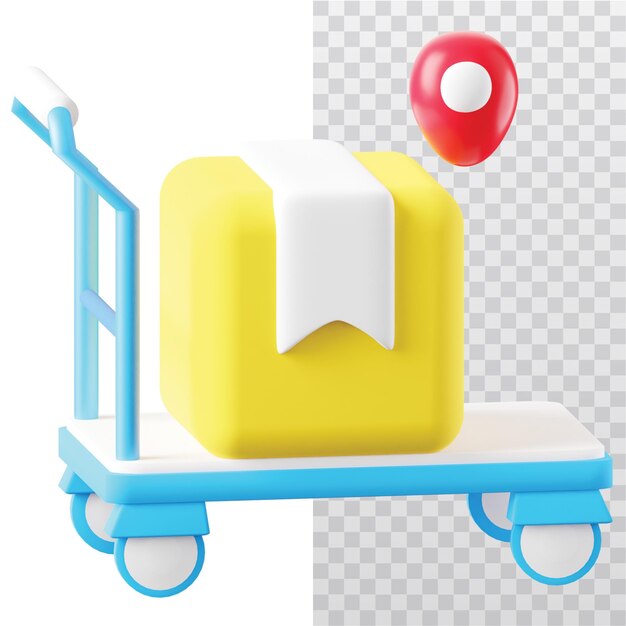 3d icon package illustration