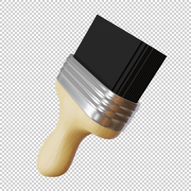 3d icon paint wood brush