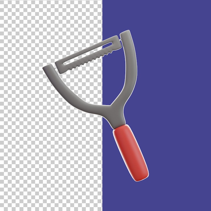 PSD 3d icon peeler isolated on the transparent background