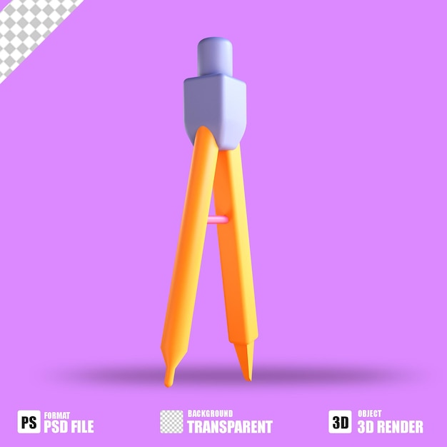 3d icon pencil term 2 for education