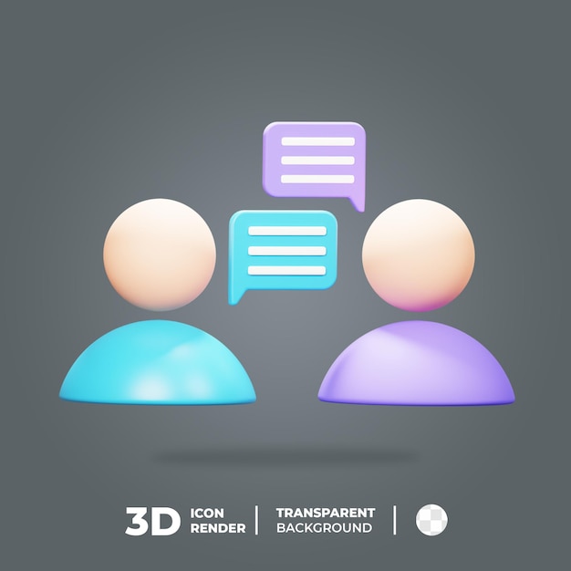 3d icon people talking