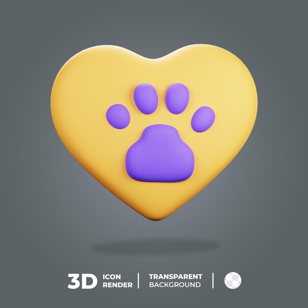 3d Icon Pet Love