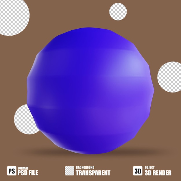 PSD 3d icon pillates ball 3 suitable for fitness